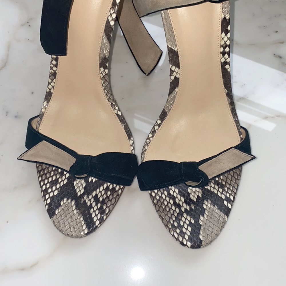 Alexandre Birman Clarita Python/Black Suede Heels - image 7